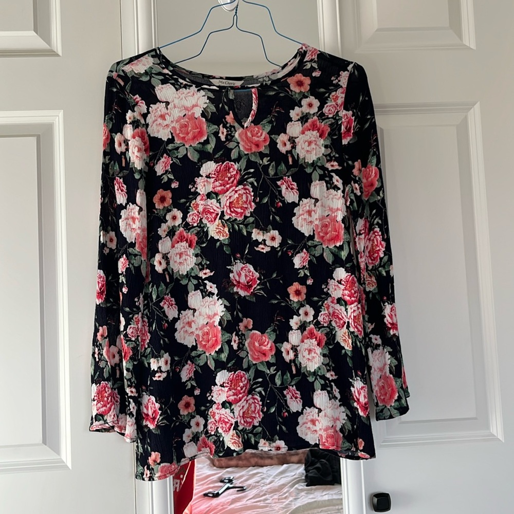 Ma Cherie Maternity Floral Long Sleeve Size Large